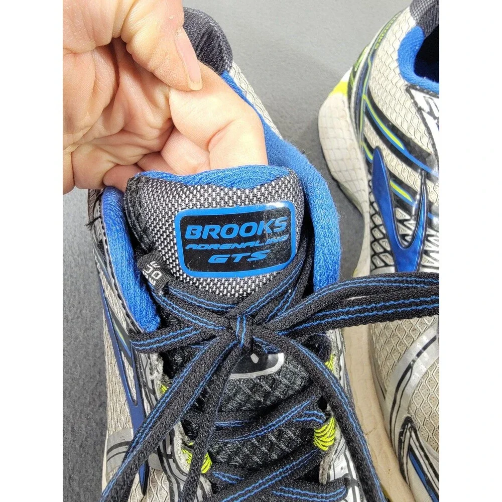 Brooks Adrenaline GTS 15 Shoes‎ Mens Size 10 Blue Gray Running Athletic Sneakers